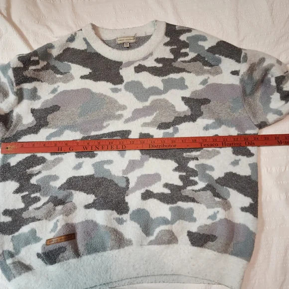 Simply Southern Gray and White Camouflage Sweater - Picture 8 of 13